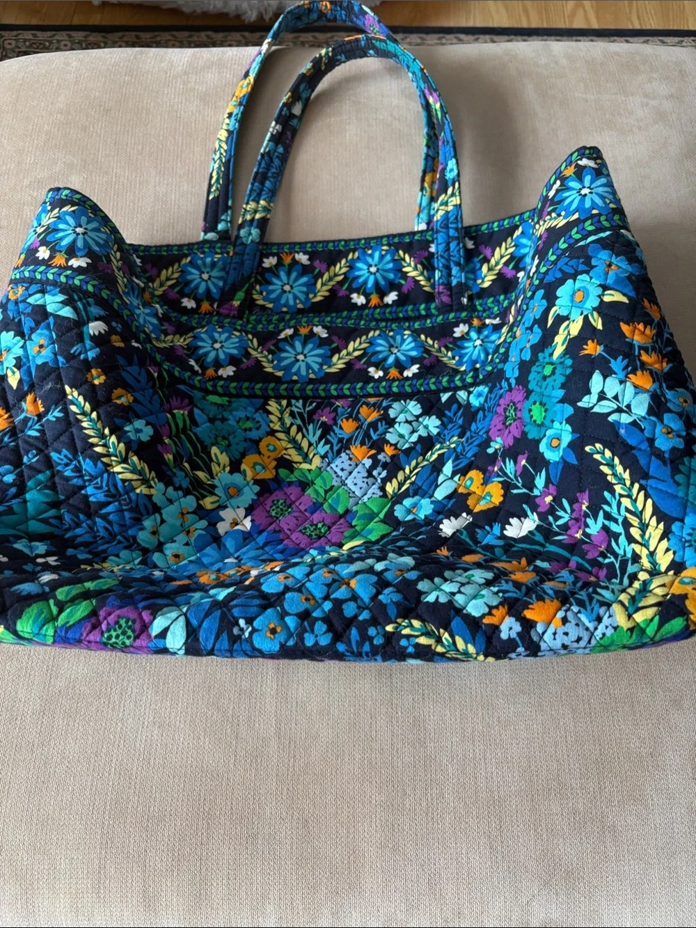 Vera Bradley Quilted Floral Tote - Midnight Blues (retired) pattern.